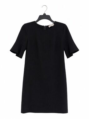 LOFT Black Flutter Sleeve Shift Dress Women’s Size 0 Work Cocktail Mini